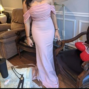 Missguided pink maxi dress